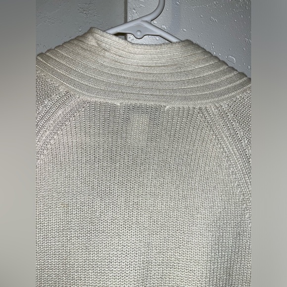 Talbots Cream Colored One Button Cardigan Sweater with Long Sleeves - Picture 5 of 11